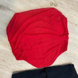 RED CORSET TOP - GOING OUT SHIRT